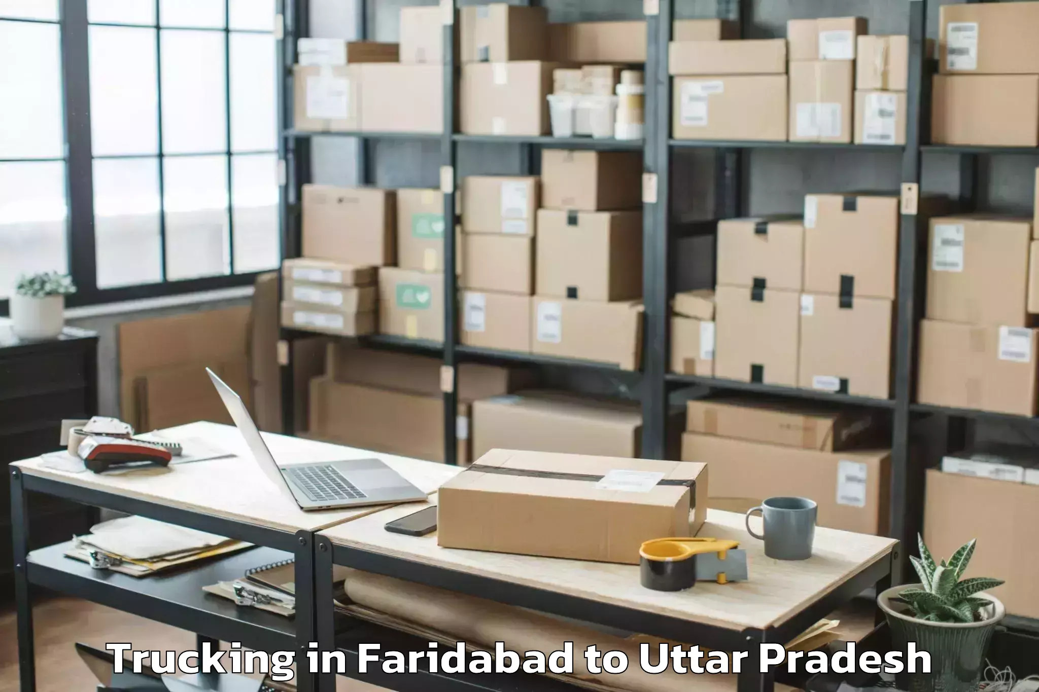 Leading Faridabad to Naraura Trucking Provider